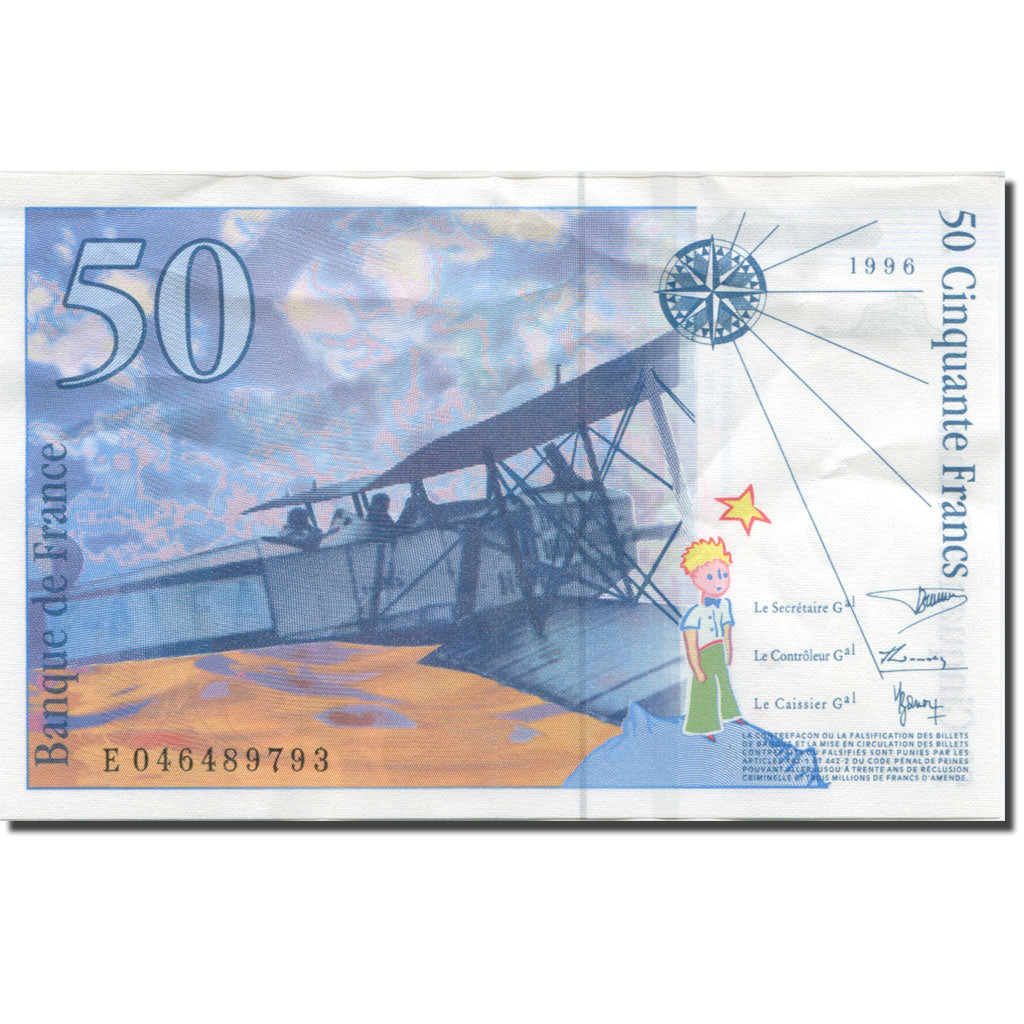 Frankrijk, 50 Francs, St Exupéry, 1996, 1996, SUP, Fayette:73.3, KM:157Ac