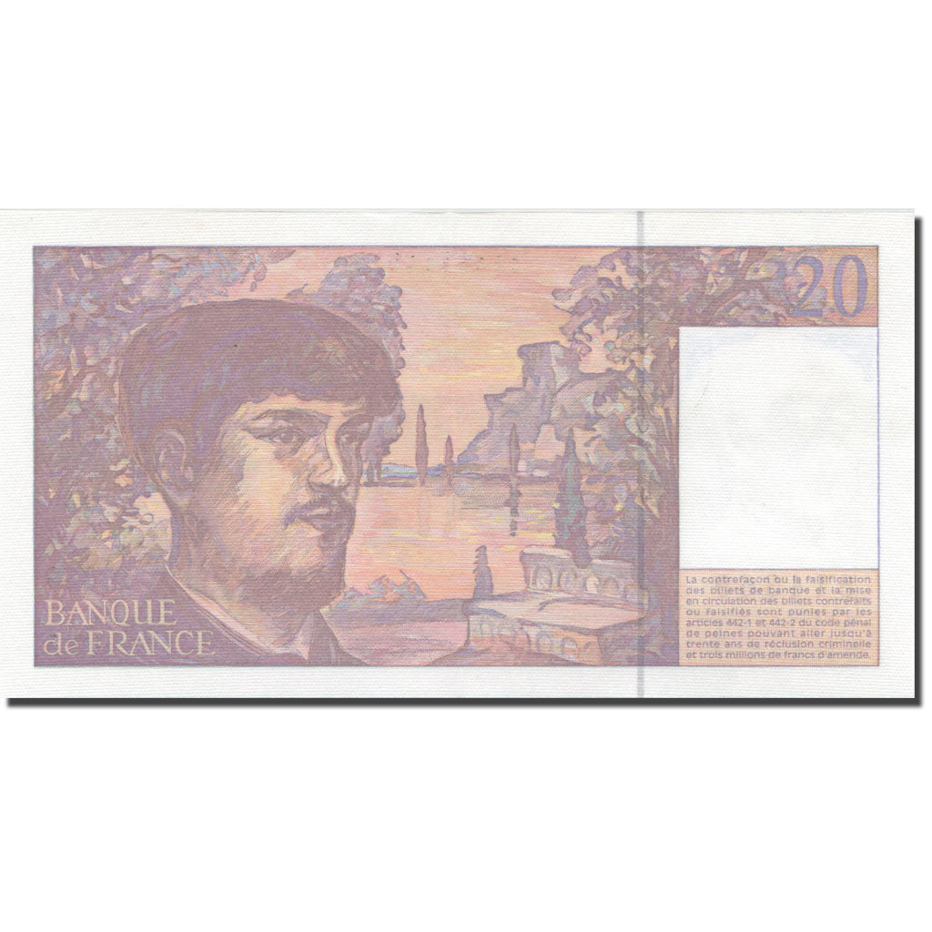 Francia, 20 Francs, Debussy, 1997, 1997, EBC+, Fayette:66 ter.2, KM:151i