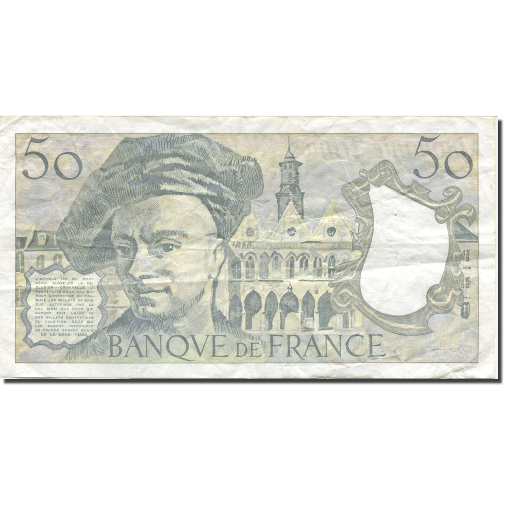Francia, 50 Francs, Quentin de La Tour, 1991, 1991, MBC, Fayette:67.17, KM:152e