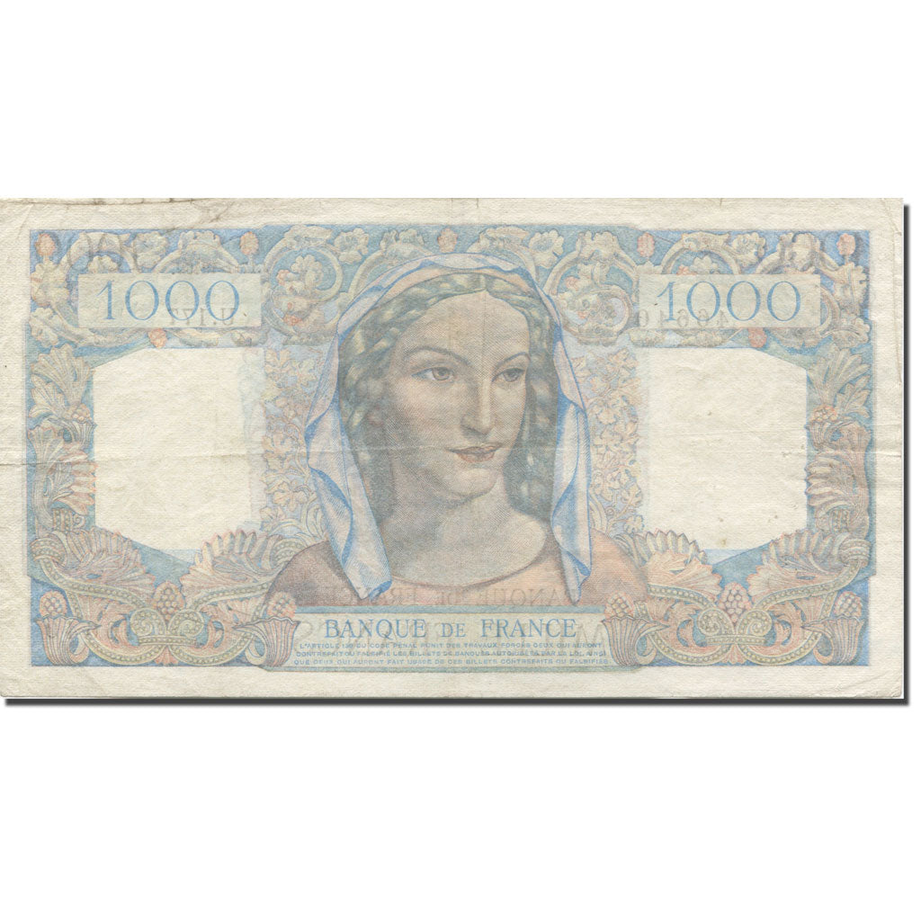 Francia, 1000 Francs, Minerve et Hercule, 1946, 1946-01-17, BB, Fayette:41.10