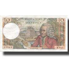 Frankrijk, 10 Francs, Voltaire, 1973, 1973-12-06, SUP, Fayette:62.65, KM:147d
