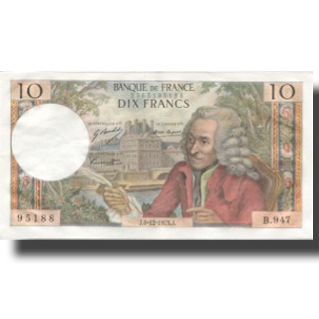 Frankreich, 10 Francs, Voltaire, 1973, 1973-12-06, VZ, Fayette:62.65, KM:147d