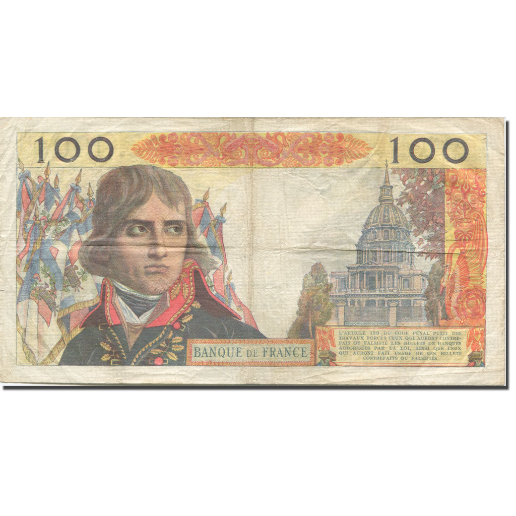 France, 100 Nouveaux Francs, Bonaparte, 1959, 1959-09-03, VG(8-10)