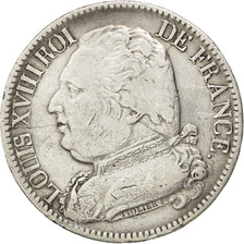 FRANCE, Louis XVIII, 5 Francs, 1814, Perpignan, KM #702.11, VF(20-25), Silver,..