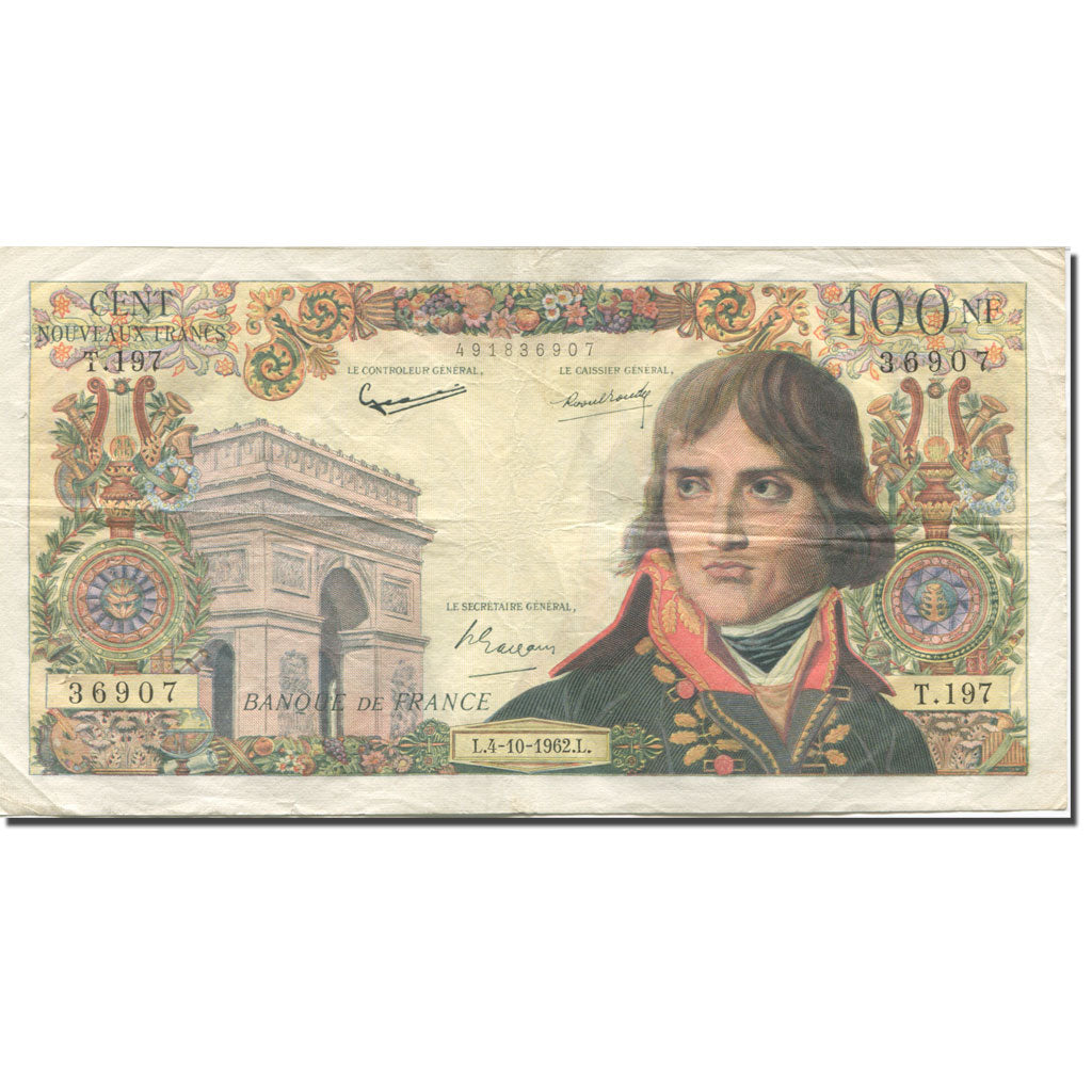 Francja, 100 Nouveaux Francs, Bonaparte, 1962, 1962-10-04, VF(20-25)