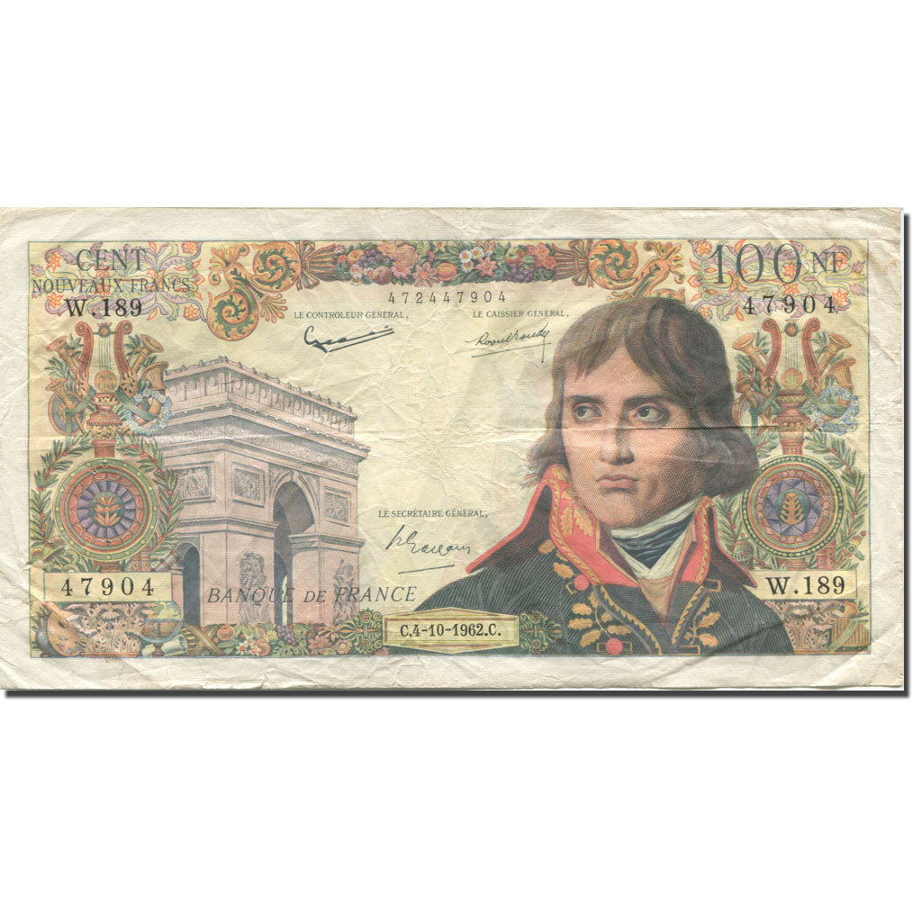 Frankreich, 100 Nouveaux Francs, Bonaparte, 1962, 1962-10-04, S, Fayette:59.17