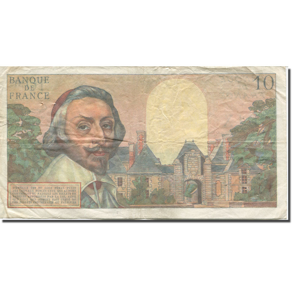 France, 10 Nouveaux Francs, Richelieu, 1963, 1963-04-04, VF(20-25)