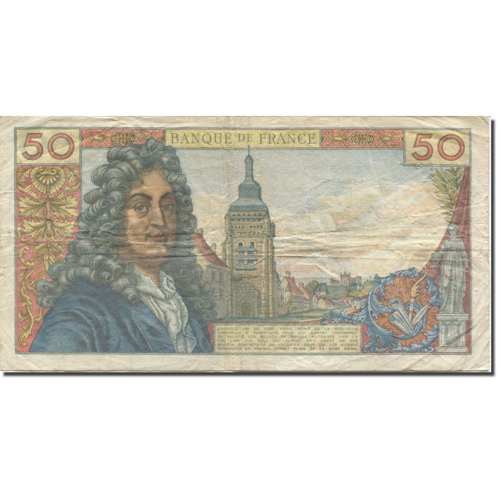 France, 50 Francs, Racine, 1962, 1962-06-07, F(12-15), Fayette:64.1, KM:148a