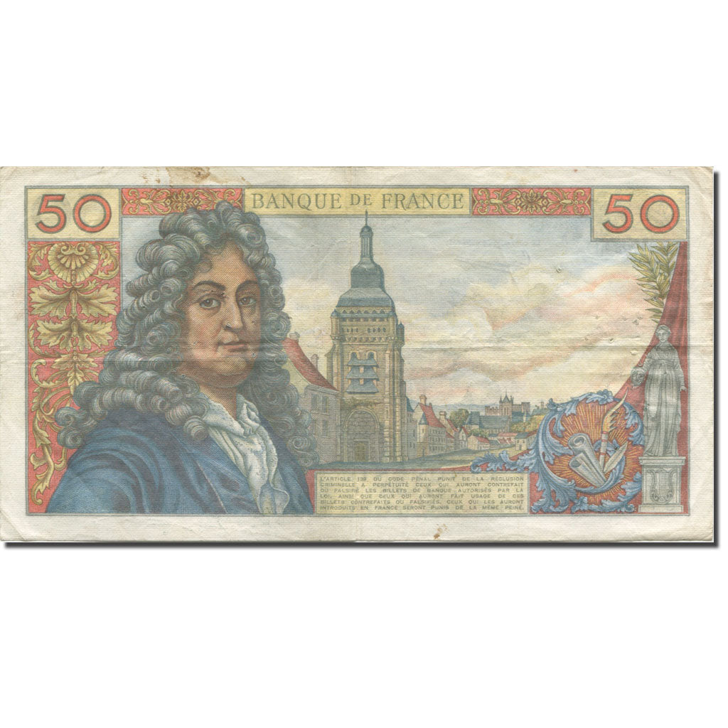 France, 50 Francs, Racine, 1962, 1962-06-07, TB, Fayette:64.1, KM:148a