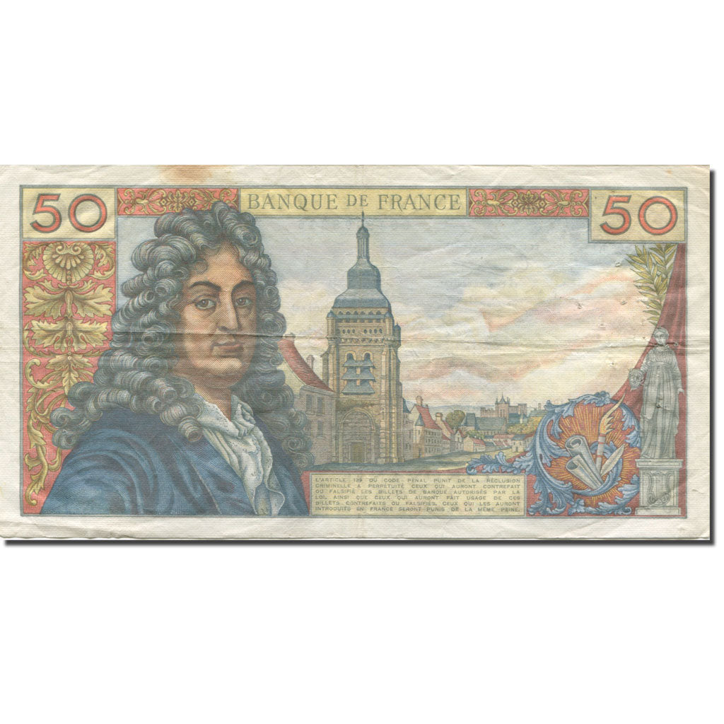 France, 50 Francs, Racine, 1962, 1962-11-08, TB, Fayette:64.2, KM:148a