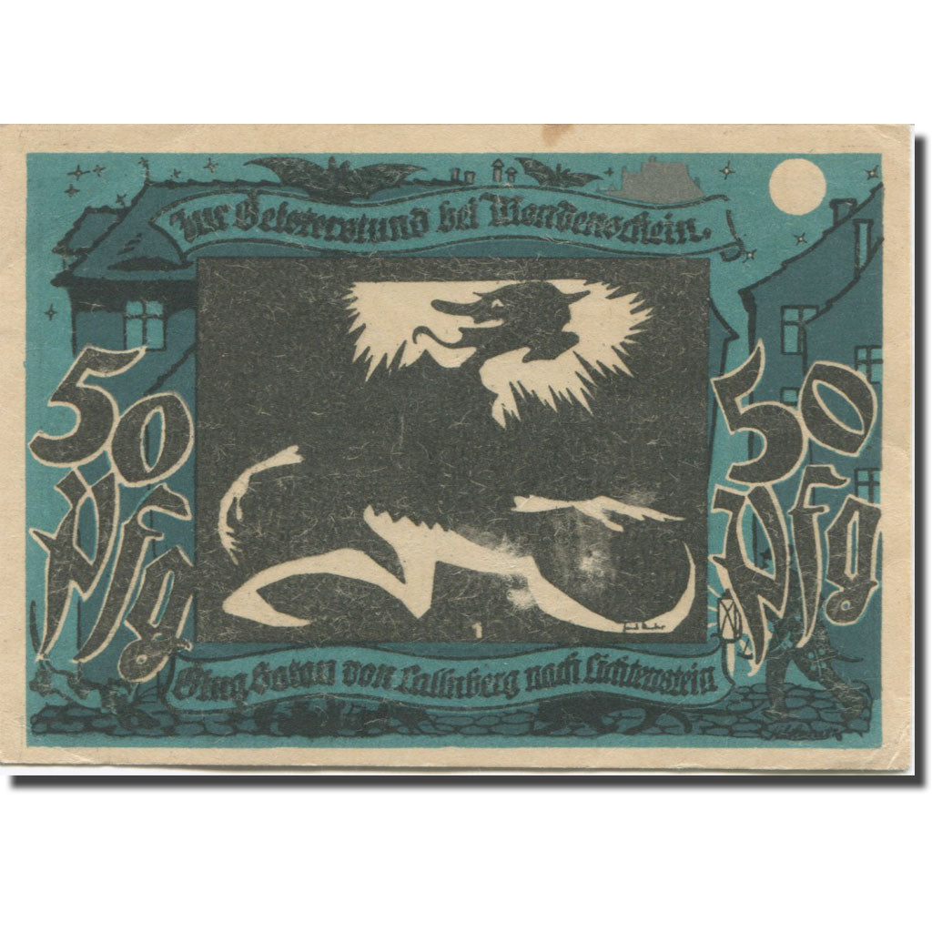 Banknote, Germany, Lichtenstein, 50 Pfennig, Mine, 1921 AU(55-58) Mehl:798.1a