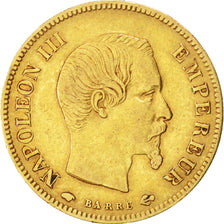 FRANCE, Napoléon III, 10 Francs, 1857, Paris, KM #784.3, EF(40-45), Gold, Gadour