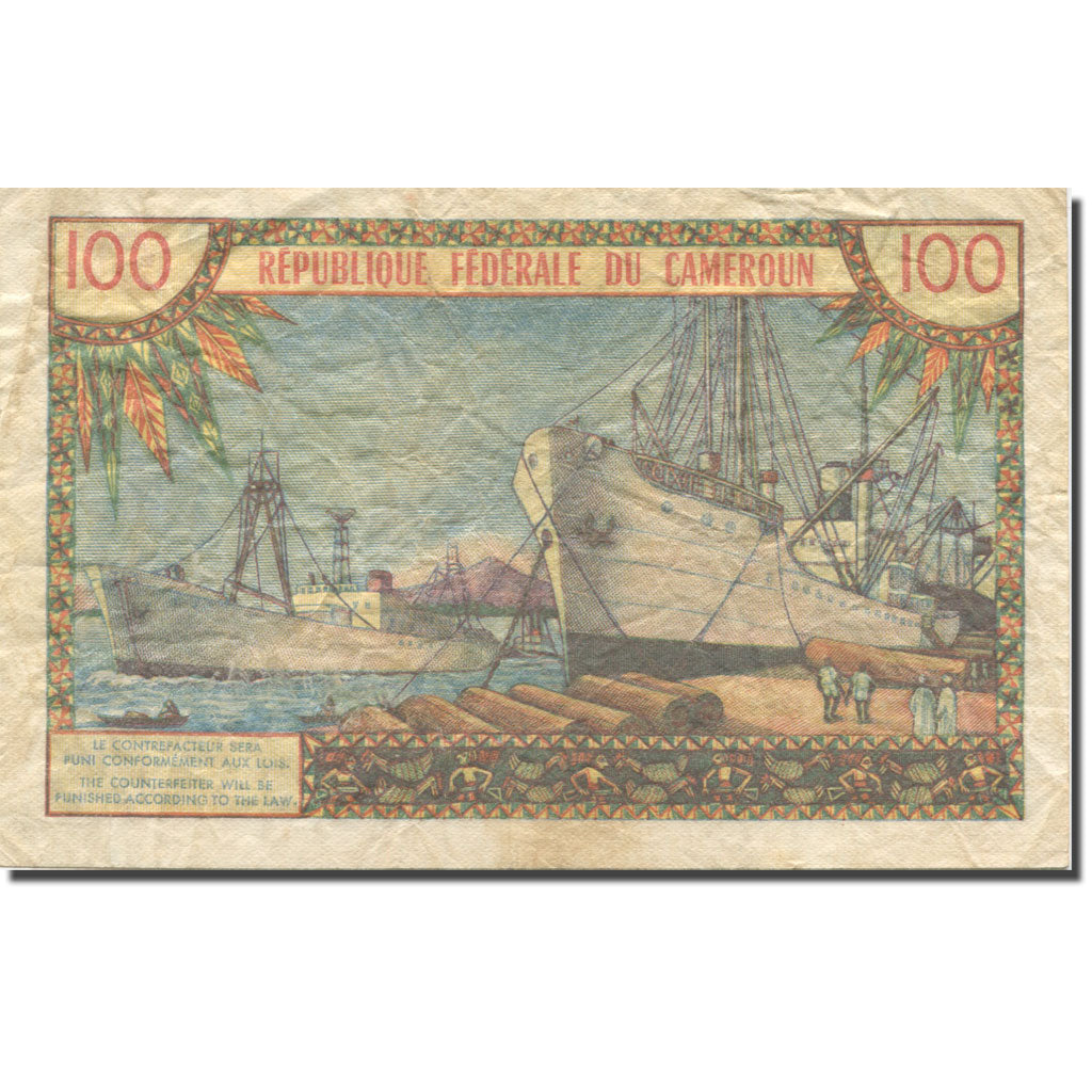 Banknote, Cameroon, 100 Francs, KM:10a, VF(20-25)