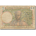 Banknote, French Equatorial Africa, 5 Francs, KM:6a, VG(8-10)