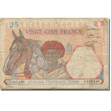 Banknote, French Equatorial Africa, 25 Francs, KM:7a, AG(1-3)