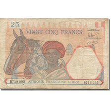 Banknote, French Equatorial Africa, 25 Francs, KM:7a, VG(8-10)