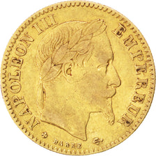 FRANCE, Napoléon III, 10 Francs, 1864, Strasbourg, KM #800.2, VF(30-35), Gold, G
