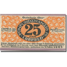 Banconote, Germania, Crefeld, 25 Pfennig, Ville, 1923 SPL Mehl:FS 246.1a