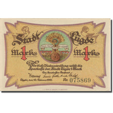Banknote, Germany, Lüdge, 1 Mark, fête, 1921, 1921-02-16, UNC(63), Mehl:838.1