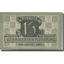 Banknote, Germany, Flensburg, 15 Pfennig, Blason, 1922, UNC(63), Mehl:831