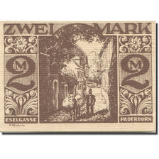 Banknote, Germany, Paderborn, 2 Mark, âne, 1921, 1921-11-10, UNC(63) Mehl:1043.5