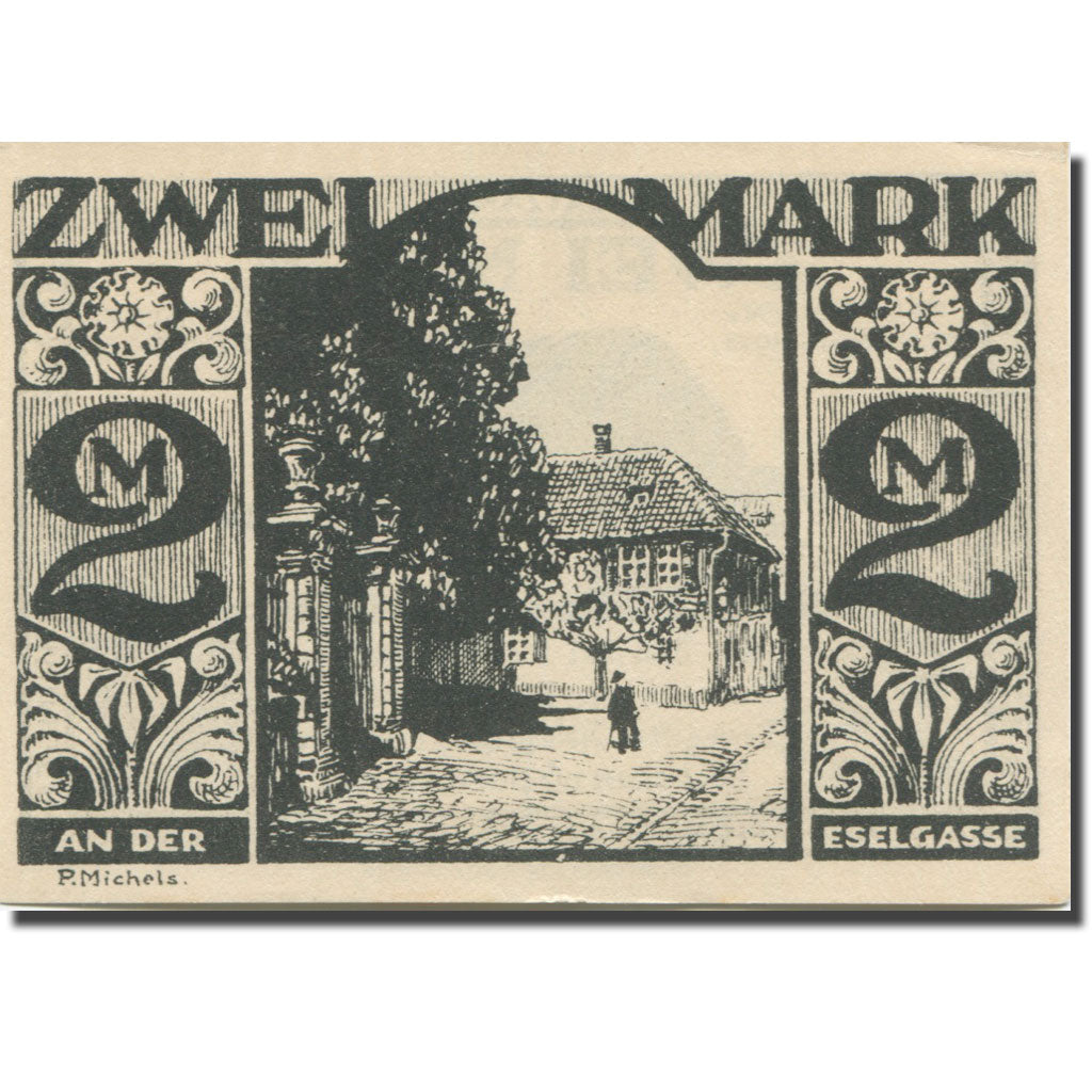 Banknote, Germany, Paderborn, 2 Mark, rue 1921-11-10, UNC(63) Mehl:1043.4