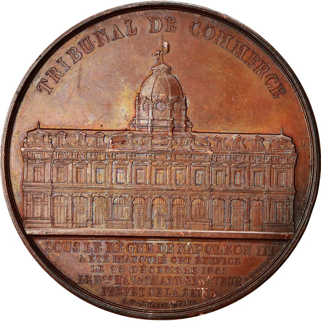 Francja, Medal, Napoléon III, Inauguration du Tribunal de Commerce de Paris