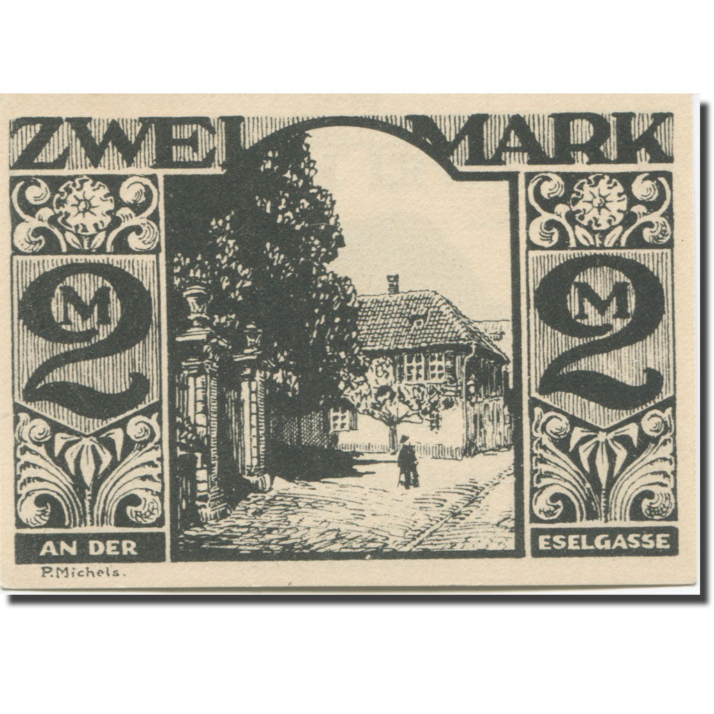 Banknote, Germany, Paderborn, 2 Mark, personnage 1921-11-10, UNC(63) Mehl:1043.4