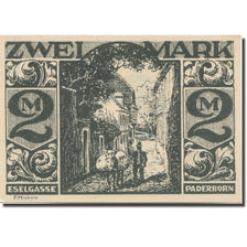 Banknote, Germany, Paderborn, 2 Mark, ruelle, 1921 UNC(63) Mehl:1043.4