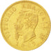 ITALY, 10 Lire, 1863, Torino, KM #9.3, EF(40-45), Gold, 19, 3.18