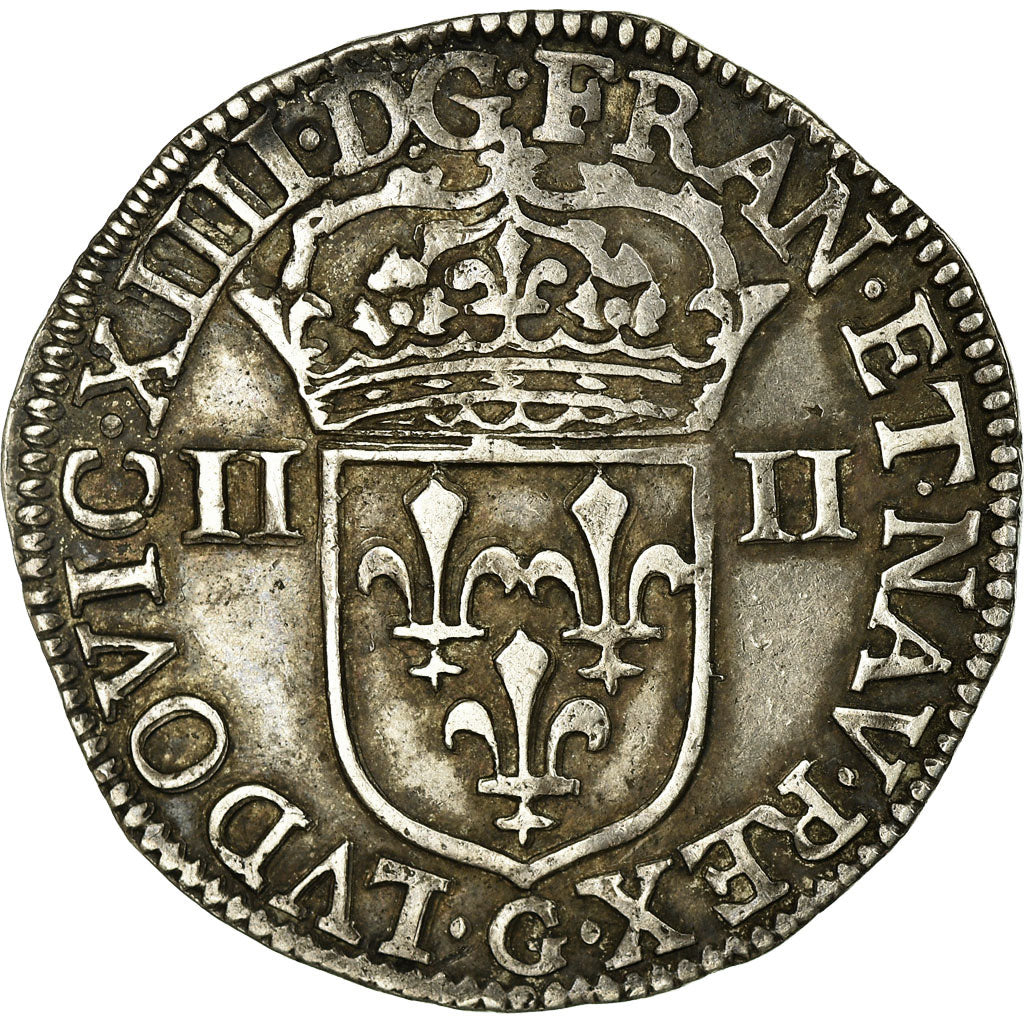 Coin, France, Louis XIV, 1/4 Écu, frappé au marteau, 1/4 Ecu, 1645, Poitiers