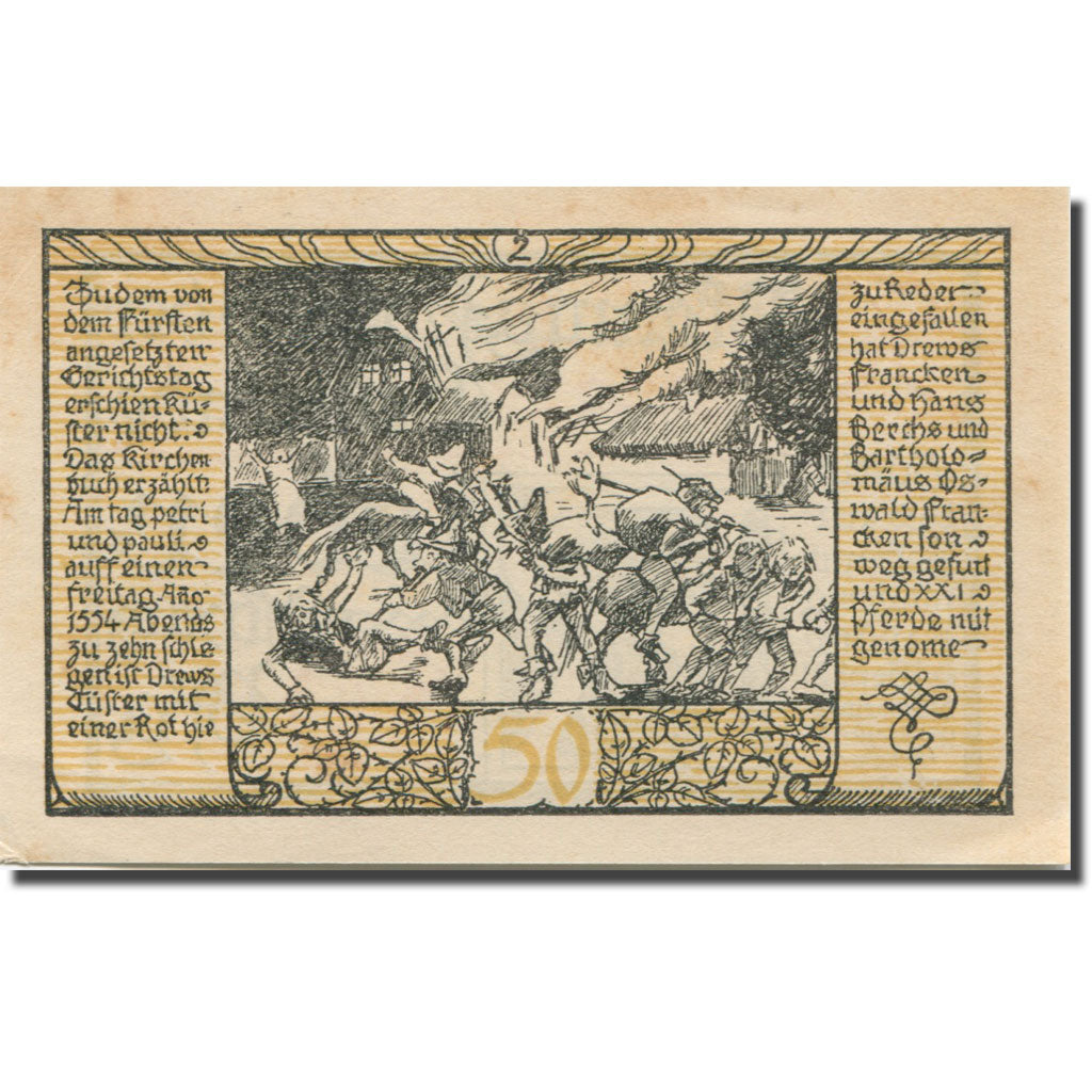 Banknote, Germany, Rieder, 50 Pfennig, personnage, 1921 AU(55-58) Mehl:1122.2a