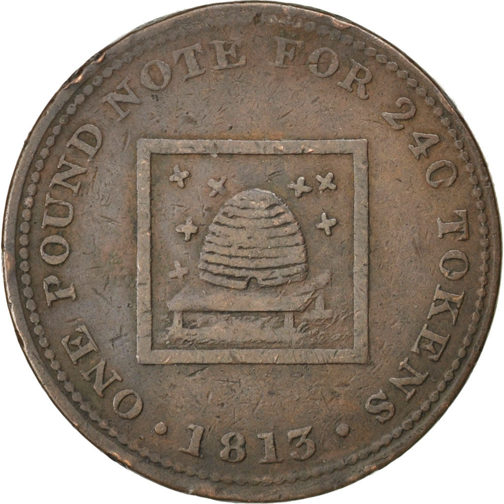 Great Britain, Penny, 1813, EF(40-45), Copper, 19.23