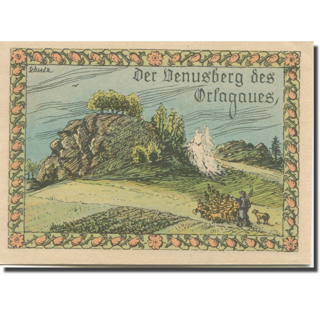 Banknote, Germany, Rehmen, 25 Pfennig, moutons 1921 UNC(63) Mehl:1108.1