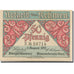 Banknote, Germany, Rehmen, 50 Pfennig, natation, 1921 UNC(63) Mehl:1108.1