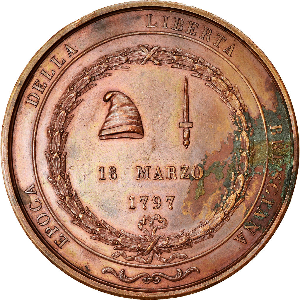 Italy, Medal, Prise du Palais de Broletto par les Habitants de Brescia, History