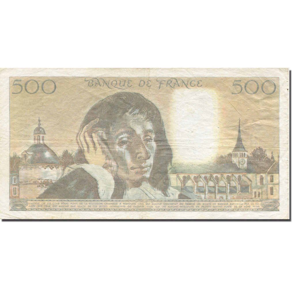 France, 500 Francs, Pascal, 1984, 1984-07-05, TB, Fayette:71.31, KM:156e