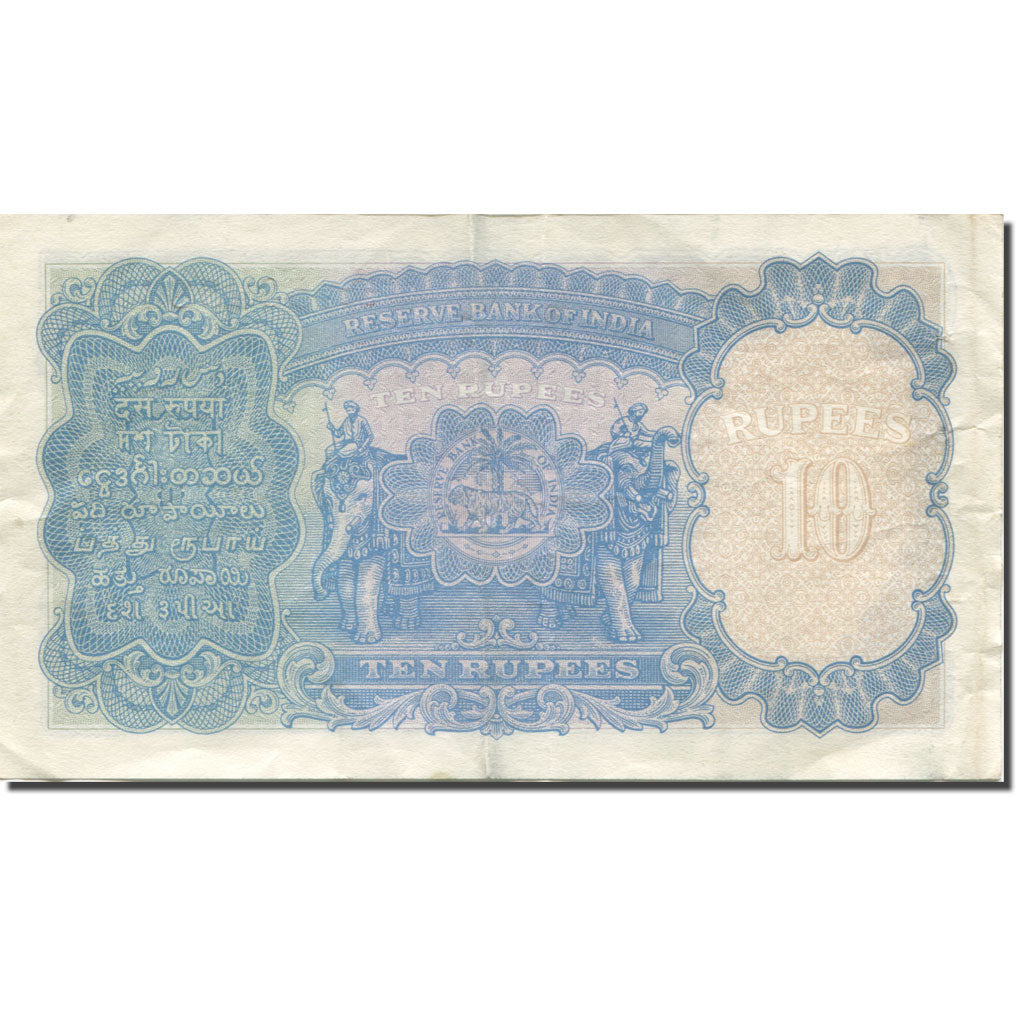 Nota, Índia, 10 Rupees, 1937, KM:19a, EF(40-45)