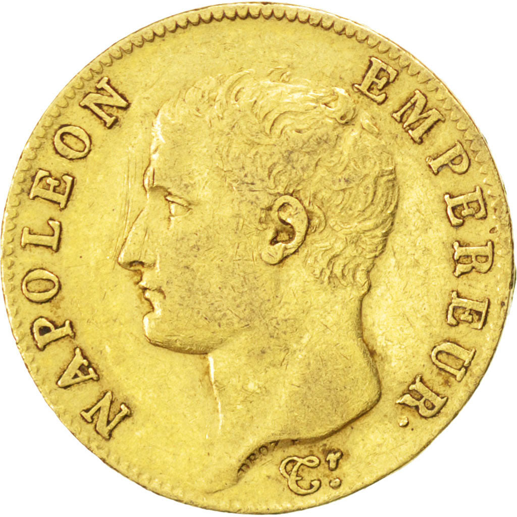 Premier Empire, 20 Francs or Napoléon Ier tête nue An 13 Paris, KM 663.1