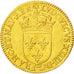 FRANCE, Écu d'or, ECU D'or, 1647, Paris, KM #146.1, AU(55-58), Gold, 3.36