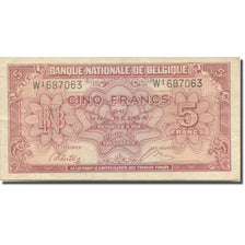 Billet, Belgique, 5 Francs-1 Belga, 1943, 1943-02-01, KM:121, TTB