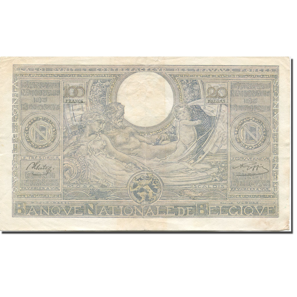 Banknote, Belgium, 100 Francs-20 Belgas, 1942, 1942-10-19, KM:112, VF(20-25)