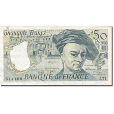 Frankrijk, 50 Francs, Quentin de La Tour, 1992, TTB, Fayette:67.18, KM:152f