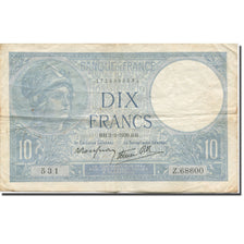 France, 10 Francs, Minerve, 1939, 1939-02-02, TB, Fayette:17.01, KM:84