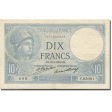 France, 10 Francs, Minerve, 1932, 1932-05-19, VF(30-35), Fayette:06.16, KM:73d