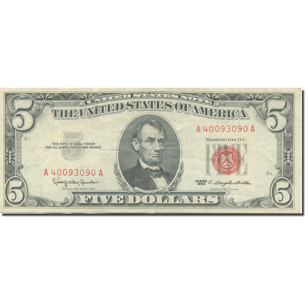 Banknote, United States, Five Dollars, 1963, KM:1650, EF(40-45)