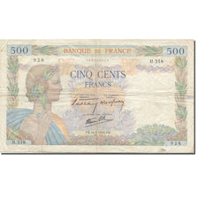 Frankrijk, 500 Francs, La Paix, 1940, 1940-05-16, TB, Fayette:32.02, KM:95a