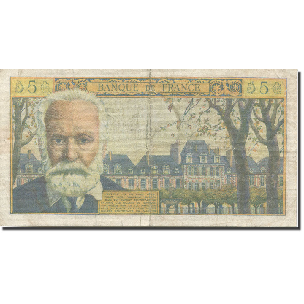 Frankrijk, 5 Nouveaux Francs, Victor Hugo, 1965, 1964-05-06, TB, Fayette:56.18