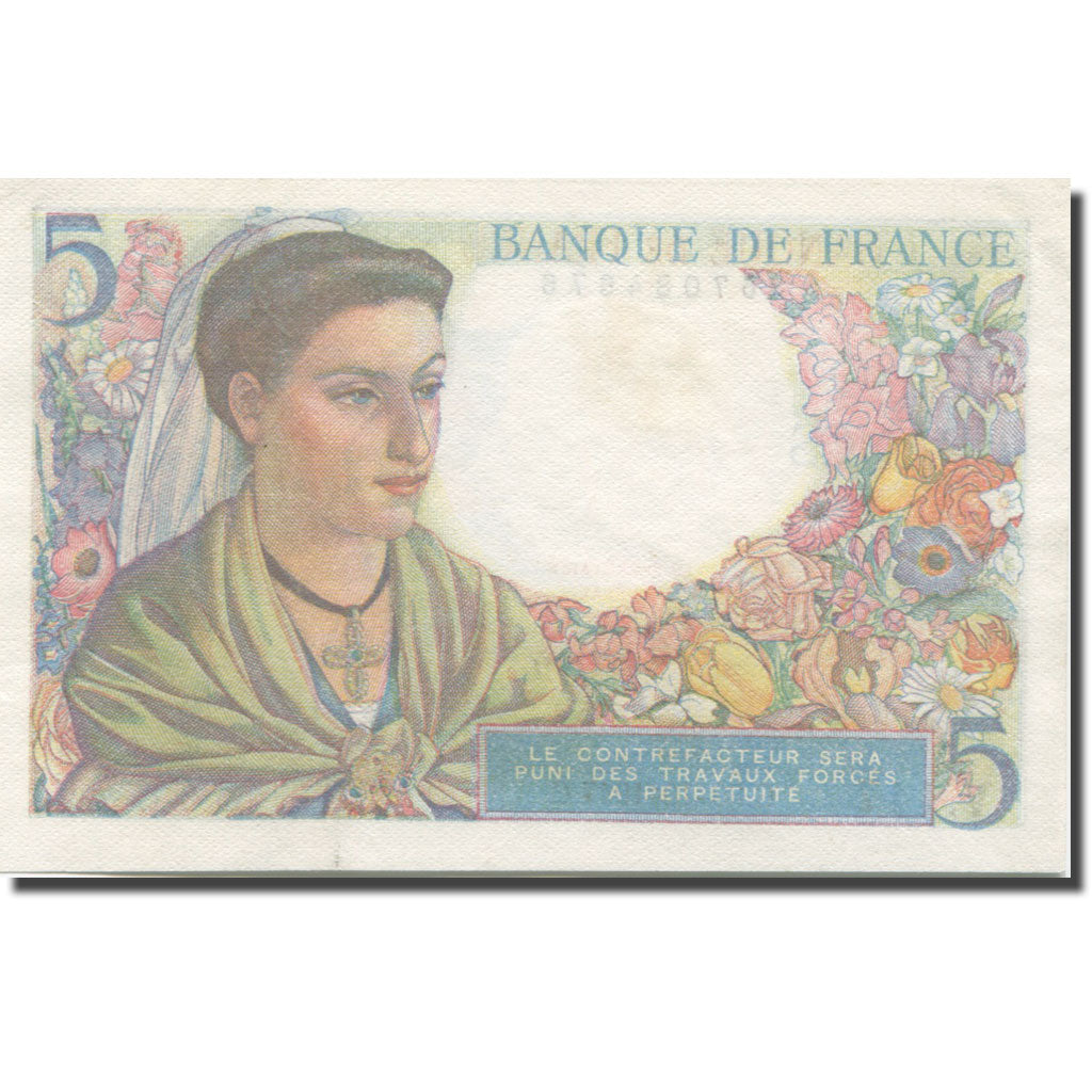 France, 5 Francs, Berger, 1947, 1947-10-30, TTB+, Fayette:05.07, KM:98b