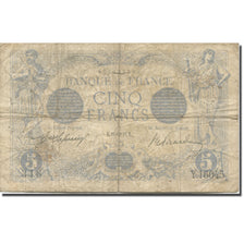 Francia, 5 Francs, Bleu, 1917, 1917-01-22, D+, Fayette:02.47, KM:70